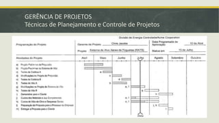 GERÊNCIA DE PROJETOS 
Técnicas de Planejamento e Controle de Projetos 
 