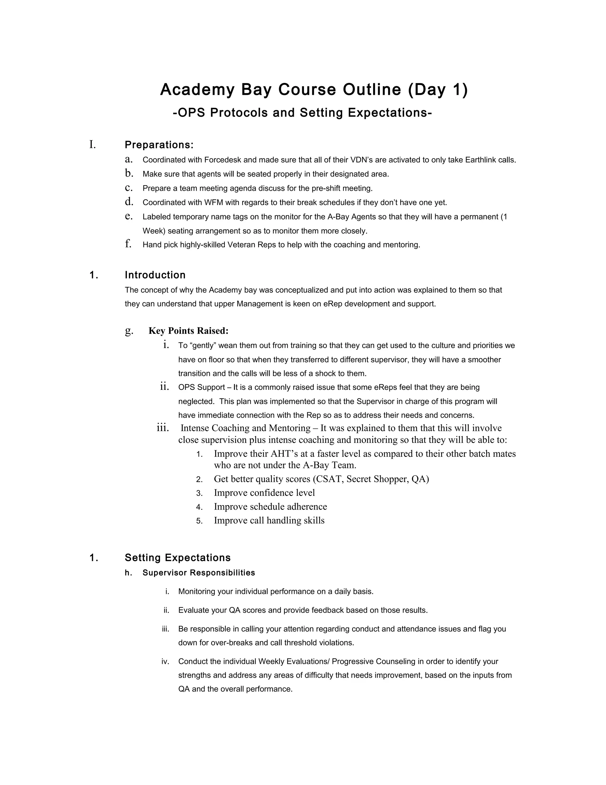 Academy Bay Course Outline PDF