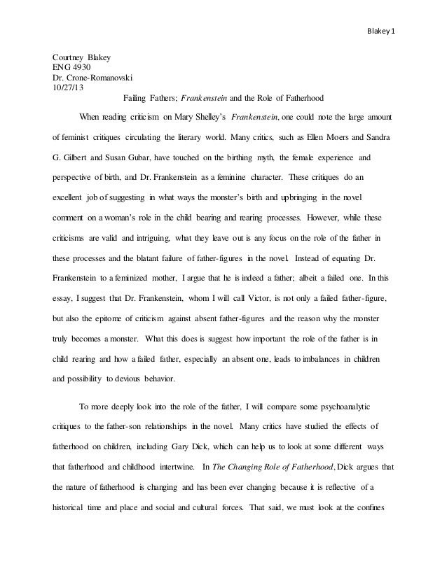 Essay on father not being there