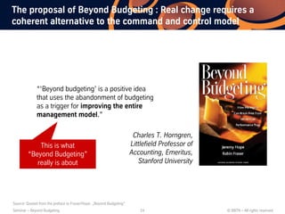 Beyond Budgeting Model.pdf Beyond Budgeting: Leading with Flexible Targets. 2-day seminar | PDF