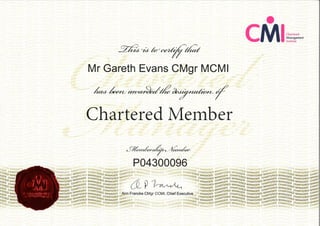 CMI Chartered Manager Certificate | PDF