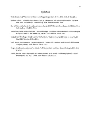 Target Data Breach Case Study 10242014 | DOCX