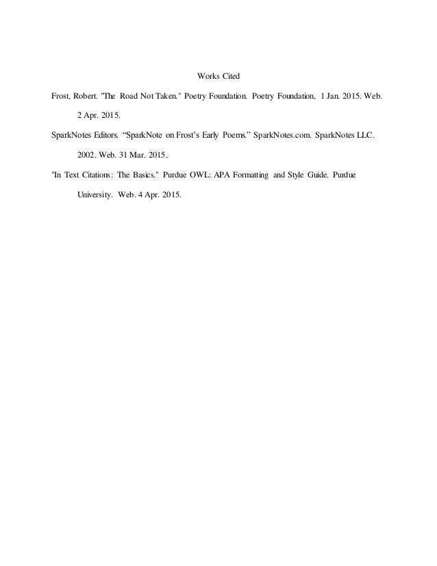 poetry paper poetry works cited