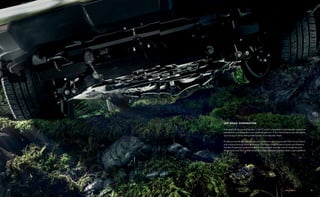 3534 Options shown.
OFF-ROAD4
DOMINATION
Activated with the press of a button, Crawl Control5
is designed to automatically maintain an
optimal slow and steady pace over challenging terrain. A Turn Assist feature can also tighten
your turning circle by adding brake force to the inside rear wheel.
To help you handle off-road4
terrain with confidence, you’ll appreciate Multi-Terrain Select
and a manual locking center differential. The Active Height Control system and Adaptive
Variable Suspension system combine to automatically raise the vehicle’s height by up to
three inches and allow greater wheel articulation to better accommodate rough conditions.
 