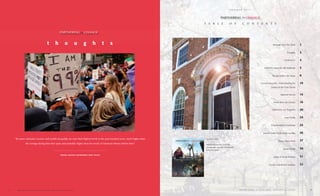 t h o u g h t s
“By some estimates, income and wealth inequality are near their highest levels in the past hundred years, much higher than
the average during that time span and probably higher than for much of American history before then.”
FEDERAL RESERVE CHAIRWOMAN JANET YELLEN
T A B L E O F C O N T E N T S
1
2
4
5
6
10
14
16
20
24
25
26
27
30
31
32
ON THE COVER
representing income inequality:
photography above by Ed Kashi/VII
below by iStock
PARTNERING CHANGEfor
PARTNERING CHANGEfor
R U T G E R S S C H O O L O F S O C I A L W O R K / PA R T N E R I N G f o r C H A N G E 32 R U T G E R S S C H O O L O F S O C I A L W O R K / PA R T N E R I N G f o r C H A N G E
S U M M E R 2 0 1 5
Message from the Dean
Thoughts
Generous U
NASW-NJ Award for Bill Waldman
Faculty/Staff in the News
Income Inequality: Understanding the
Impact of the Class Divide
National Service
News from our Centers
News from our Programs
Grad Profile
Congratulations Graduates
Former Foster Child Helps Families
Donor Honor Role
Donor Profile
Safety of Social Workers
Council and Alumni Updates
 