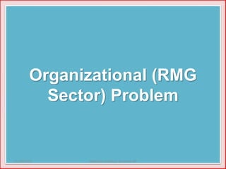 Organizational (RMG
Sector) Problem
11/19/2015 Abdullah Al Babul, Business HR
 