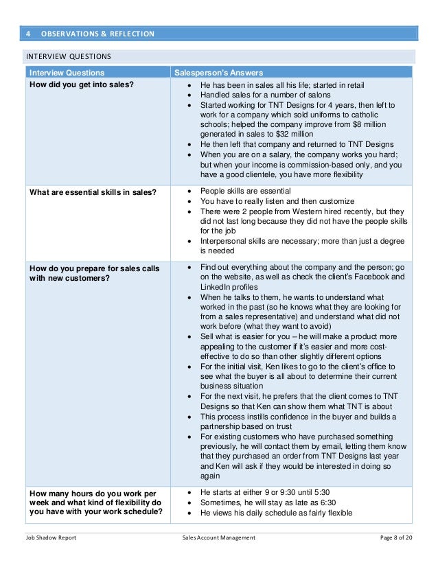 interview questions for job shadowing major magdalene questions for job shadowing