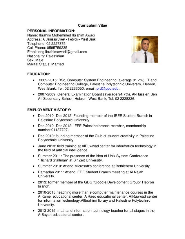 English Cv
