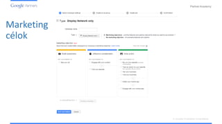 PartnerAcademy
A vizuális hirdetések ismertetése
Marketing
célok
 