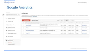 PartnerAcademy
Közönségek célzása remarketinggel
Google Analytics
 
