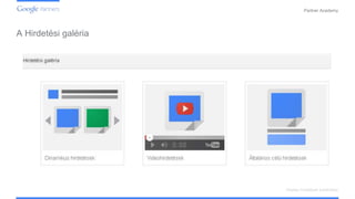 Confidential and Proprietary
Partner Academy
Display hirdetések kialakítása
A Hirdetési galéria
 