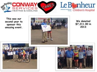 This was our
second year to
sponsor this
amazing event.
We donated
$7,211.00 in
2013
 