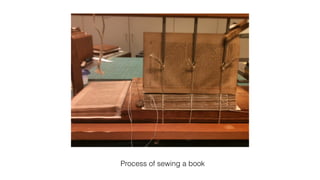 Process of sewing a book
 