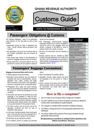 Customs Guide
