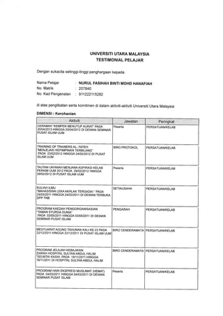 TESTIMONIAL PELAJAR UUM