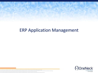 ERP Application Management
 