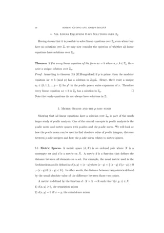 Solving Linear Equations Over p-Adic Integers | PDF