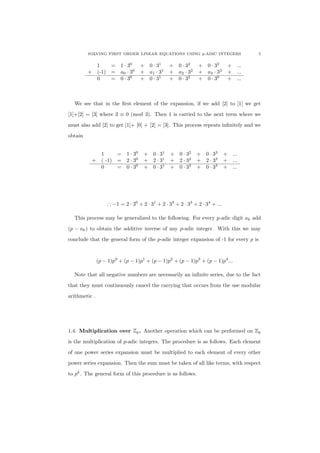 Solving Linear Equations Over p-Adic Integers | PDF