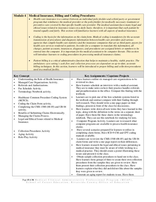 Medical Clinical Administrative Professional Detail