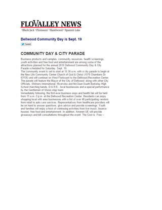 Dellwood Community Day Summary Report