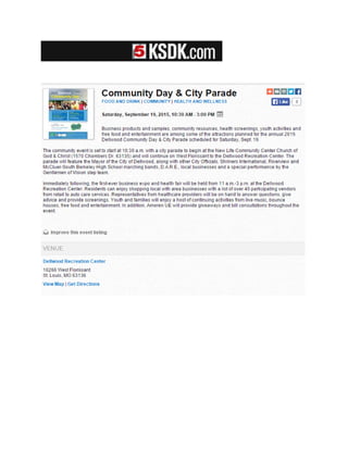 Dellwood Community Day Summary Report