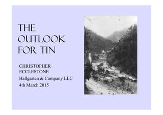 The
Outlook
for TIN
CHRISTOPHER
ECCLESTONE
Hallgarten & Company LLC
4th March 2015
 