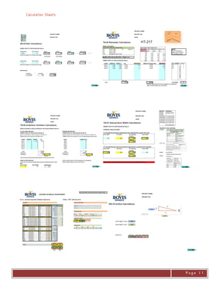 . P a g e 1 1
Calculation SCalculation SCalculation SCalculation Sheetsheetsheetsheets
 