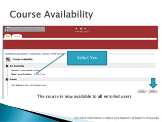 Setting Course Availability