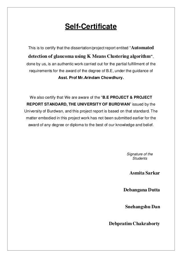 Dissertation on glaucoma