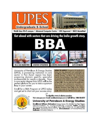 UPES BBA programs