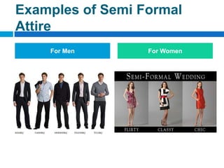 sample of semi formal attire