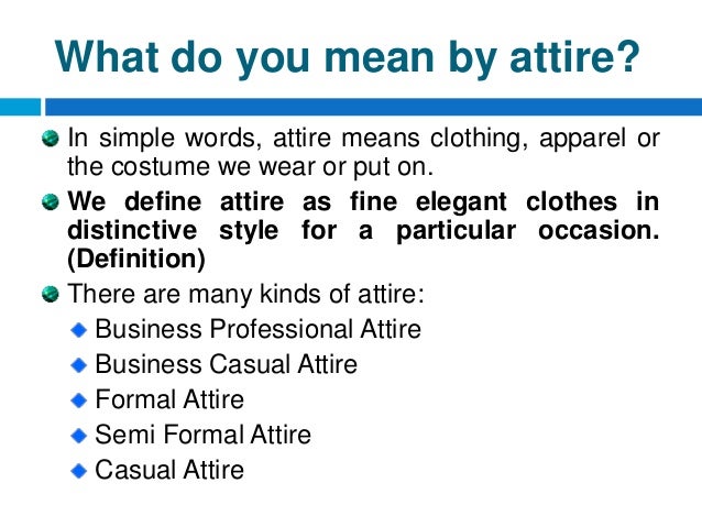 attire meaning