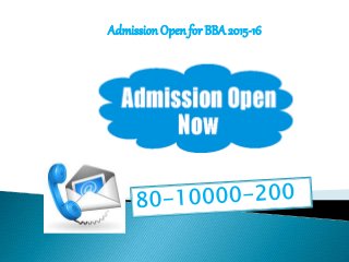 Admission Open for BBA 2015-16
 