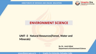 Natural Resources(Forest, Water and Minerals) | PPTX