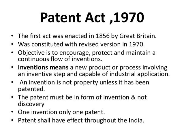 Objectives Of Intellectual Property Rights Act Objectives Of Intellectual Property Rights Act