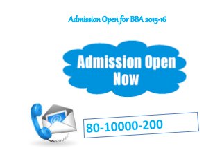 Admission Open for BBA 2015-16
 