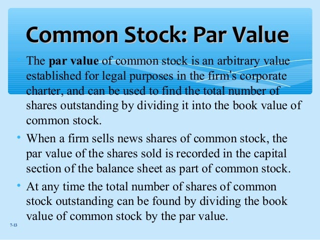 Stock options par value