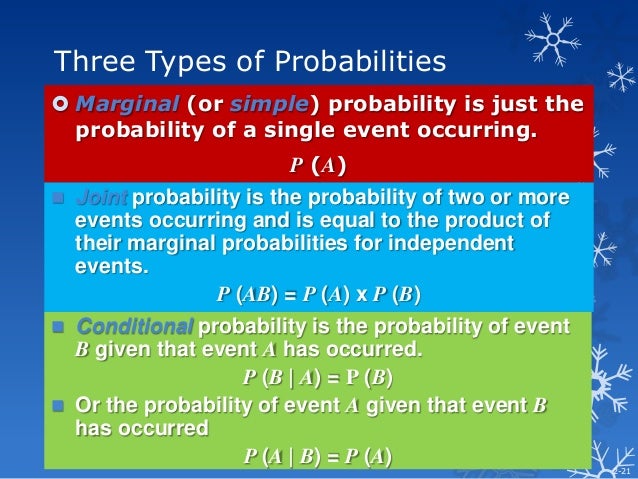 types of probability