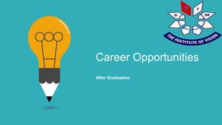Career Opportunities
After Graduation
 