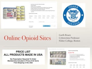 Lorem Ipsum Dolor
Online Opioid Sites
Garth Bruen
Cybercrime Professor
Fisher College, Boston
 