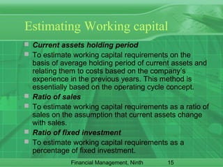 Working Capital Methods Bba 4 fm u 4.1 management of working capital | PPT