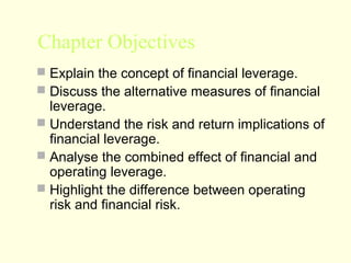 Bba 4 fm u 4 operating and financial leverage | PPT
