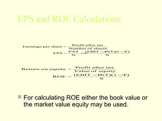 Eps Net Income Roe Bba 4 fm u 4 operating and financial leverage | PPT