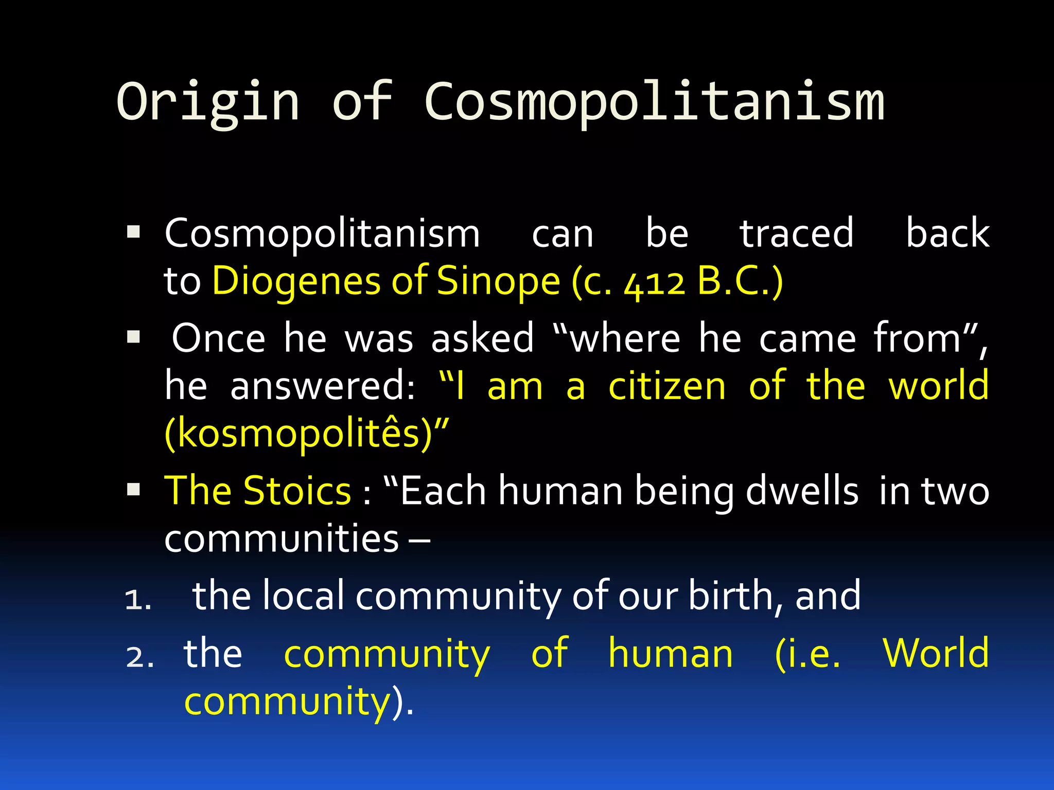 cosmopolitanism and global justice | PDF