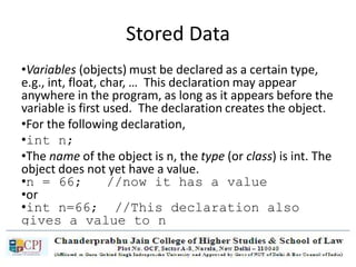 OOPS using C++ | PPT