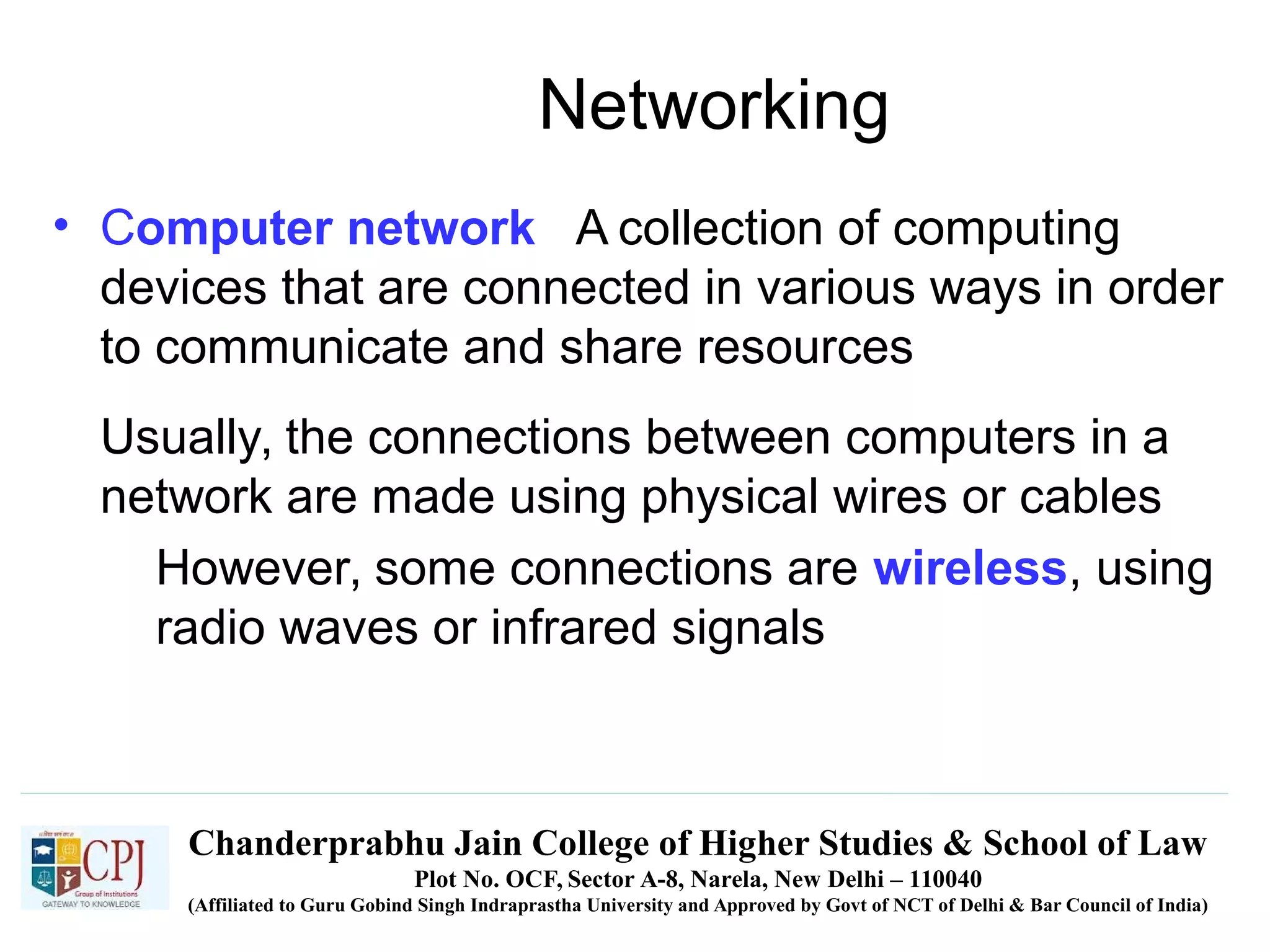 Introduction To Computer Network | PPT