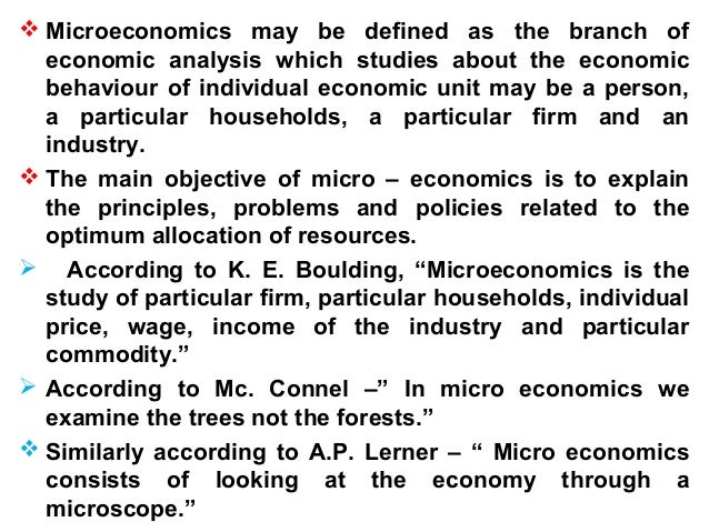 The Concepts Of Microeconomics While At San