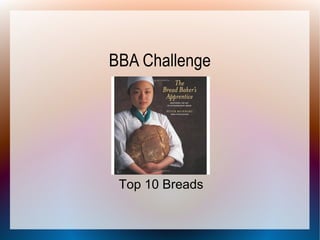 BBA Challenge




 Top 10 Breads
 