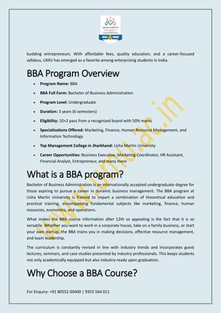 BBA Full Form Course Structure, Subject List & Fees – A Student's Guide ...
