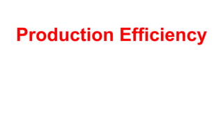 Production Efficiency
 